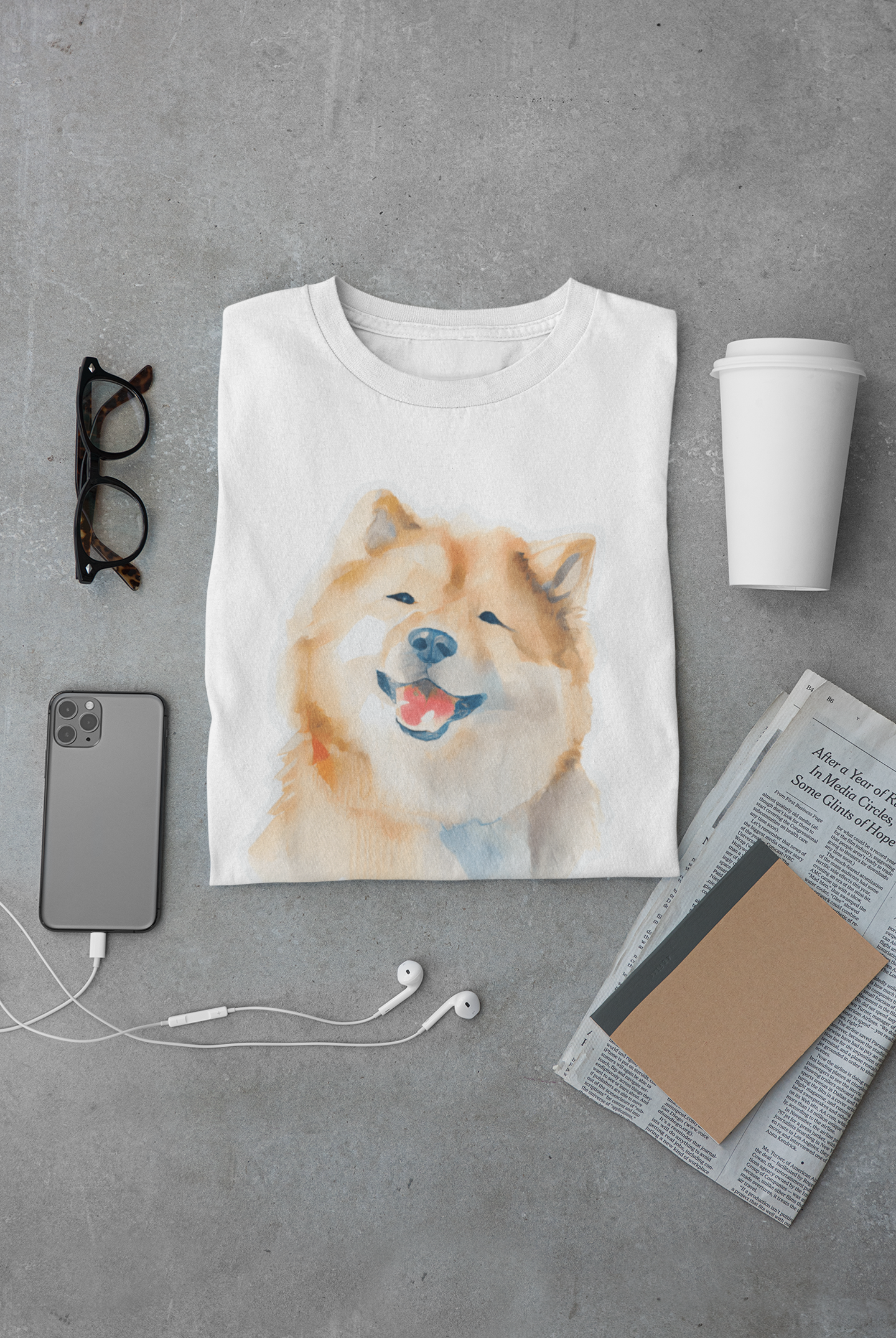 Smiling Dog Unisex Softstyle T-Shirt, Animal Lover Gift, Dog Lovers, Simple Shirt