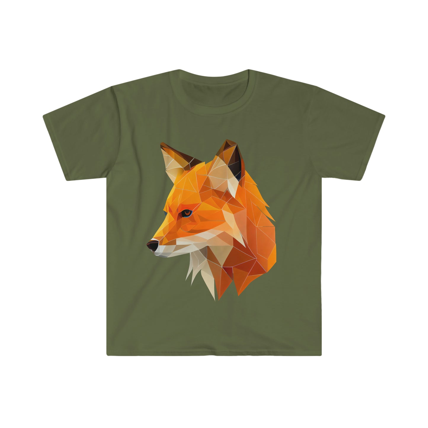 Cool Face of Fox Unisex Softstyle T-Shirt, Animal Lover Gift, Fox Lovers, Simple Shirt