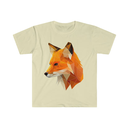 Cool Face of Fox Unisex Softstyle T-Shirt, Animal Lover Gift, Fox Lovers, Simple Shirt