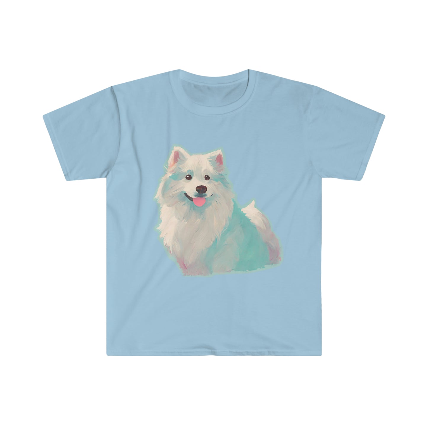 Cute Samoyed Dog Unisex Softstyle T-Shirt, Animal Lover Gift, Dog Lovers, Simple Shirt