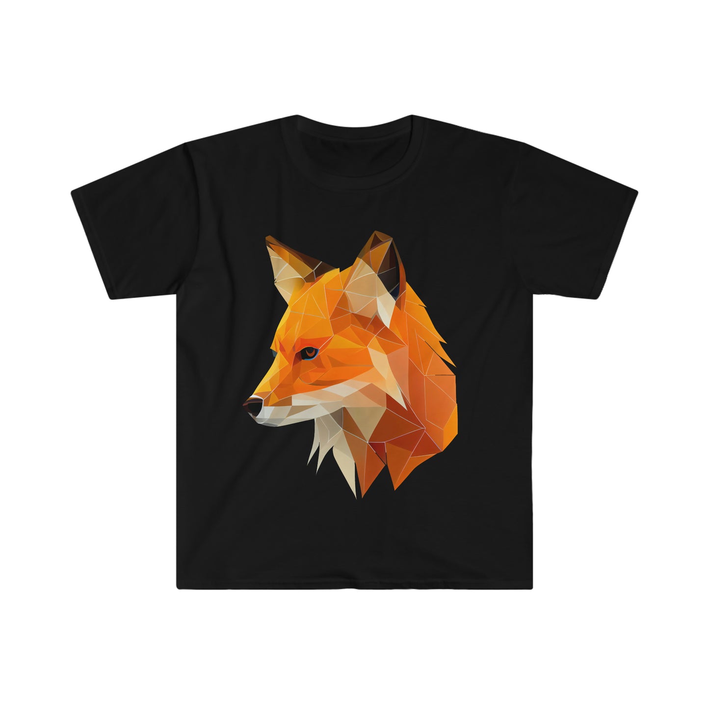 Cool Face of Fox Unisex Softstyle T-Shirt, Animal Lover Gift, Fox Lovers, Simple Shirt