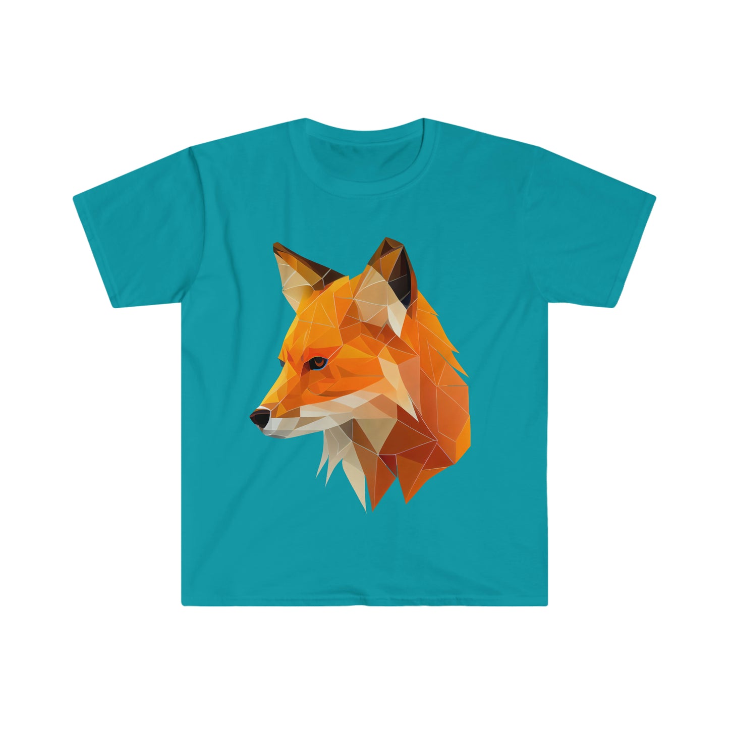 Cool Face of Fox Unisex Softstyle T-Shirt, Animal Lover Gift, Fox Lovers, Simple Shirt