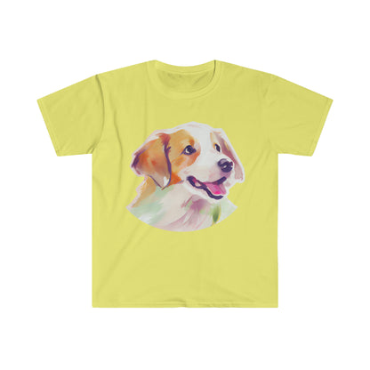 Cute Dog Unisex Softstyle T-Shirt, Animal Lover Gift, Dog Lovers, Simple Shirt