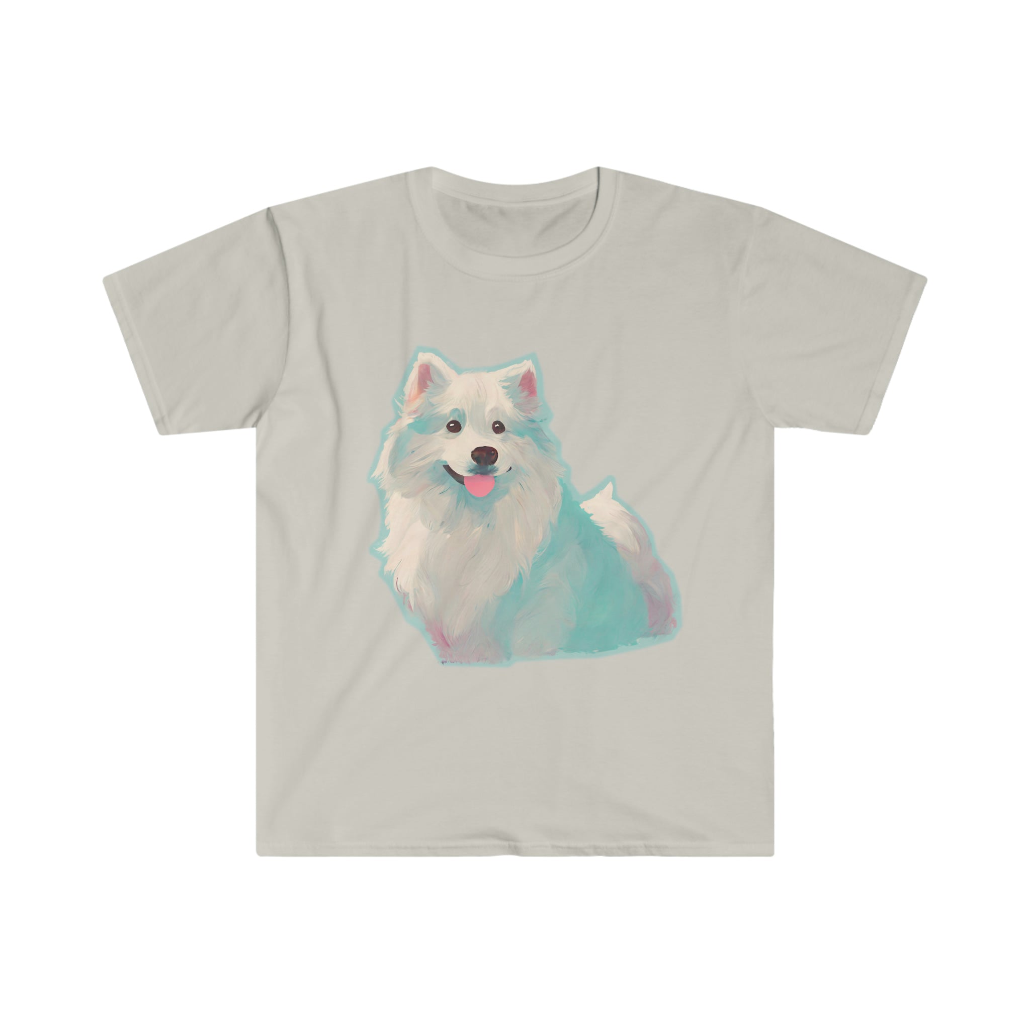 Cute Samoyed Dog Unisex Softstyle T-Shirt, Animal Lover Gift, Dog Lovers,  Simple Shirt