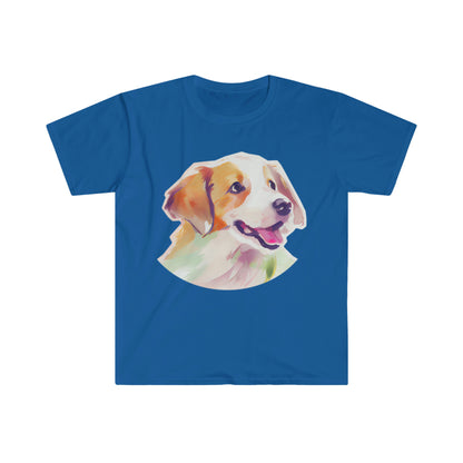 Cute Dog Unisex Softstyle T-Shirt, Animal Lover Gift, Dog Lovers, Simple Shirt