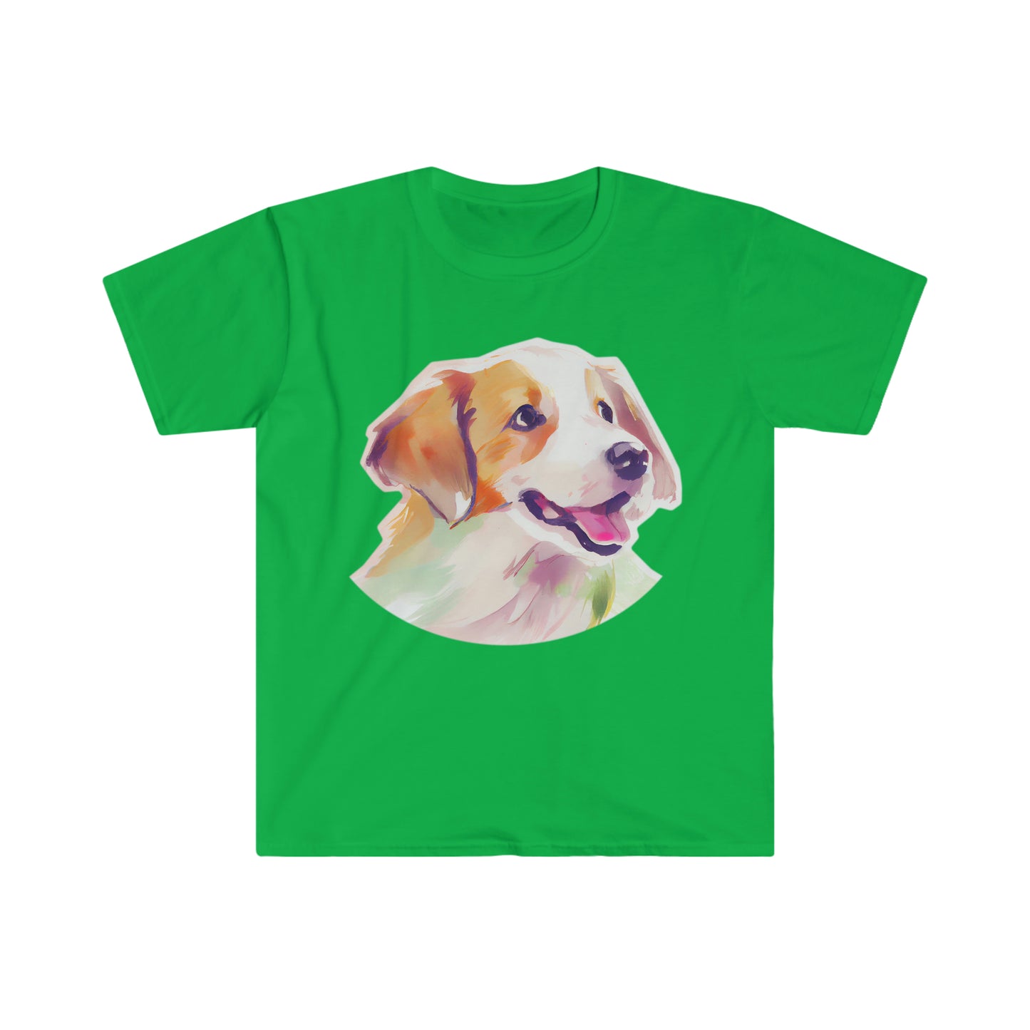 Cute Dog Unisex Softstyle T-Shirt, Animal Lover Gift, Dog Lovers, Simple Shirt