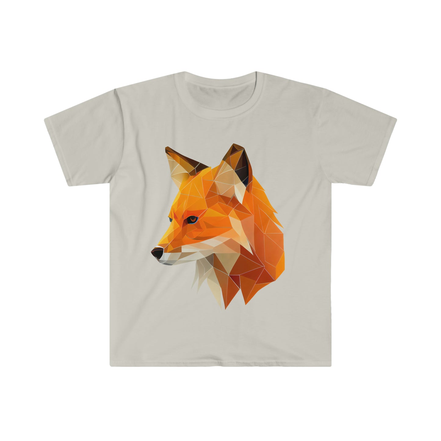 Cool Face of Fox Unisex Softstyle T-Shirt, Animal Lover Gift, Fox Lovers, Simple Shirt