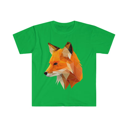 Cool Face of Fox Unisex Softstyle T-Shirt, Animal Lover Gift, Fox Lovers, Simple Shirt