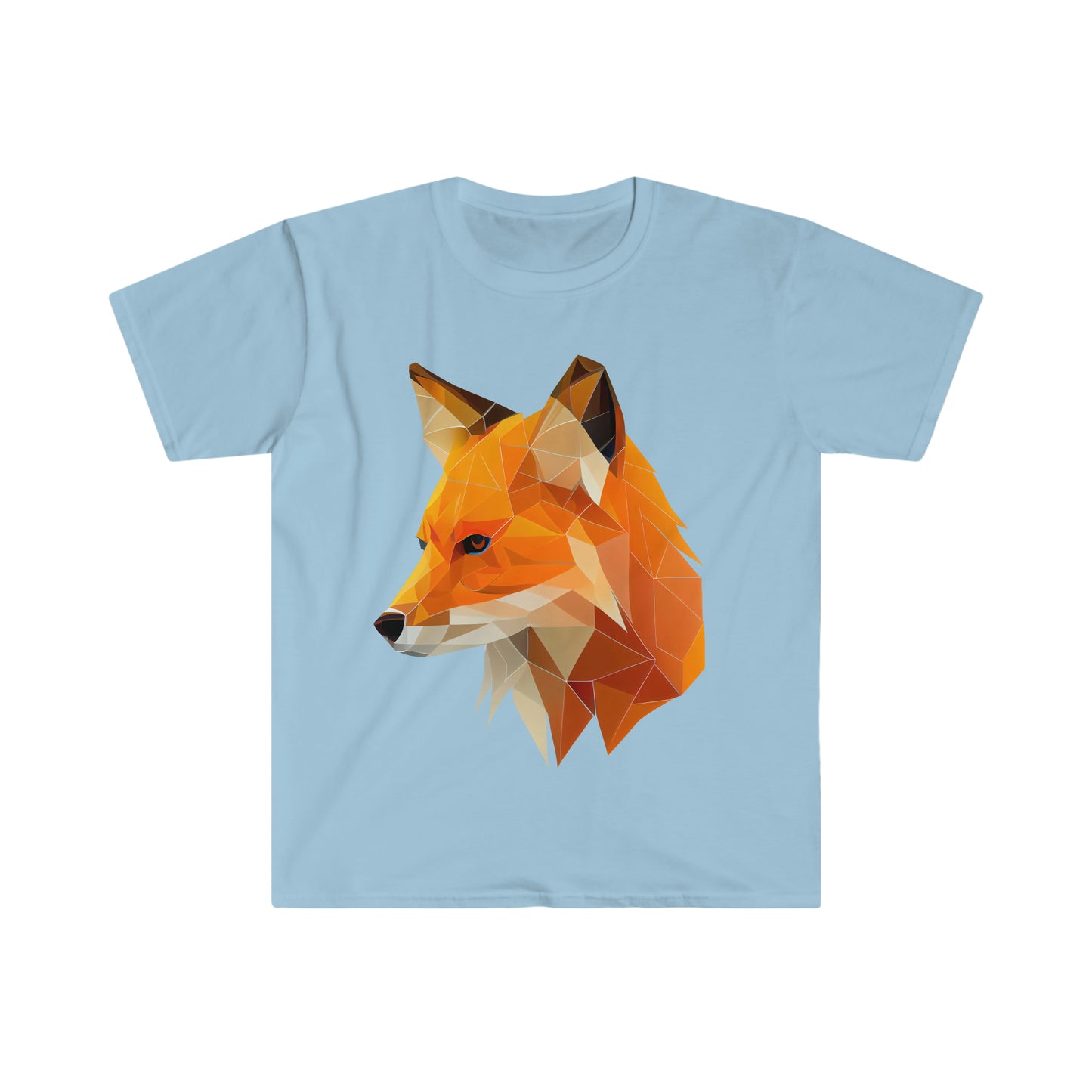 Cool Face of Fox Unisex Softstyle T-Shirt, Animal Lover Gift, Fox Lovers, Simple Shirt