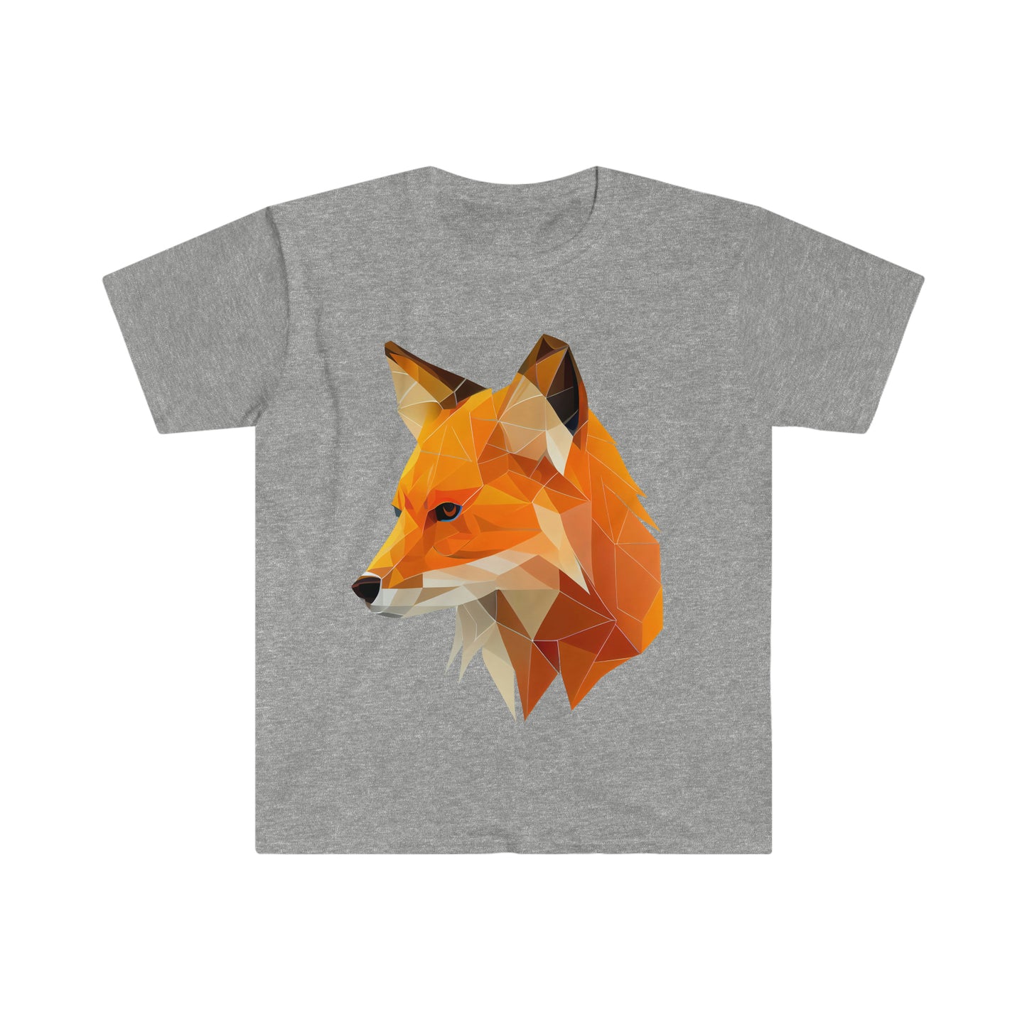 Cool Face of Fox Unisex Softstyle T-Shirt, Animal Lover Gift, Fox Lovers, Simple Shirt