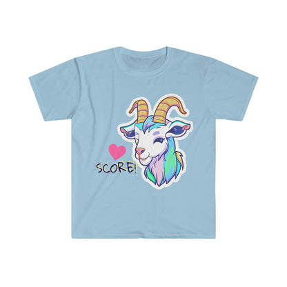 Cute Rainbow Goat Unisex Softstyle T-Shirt, Animal Lover Gift