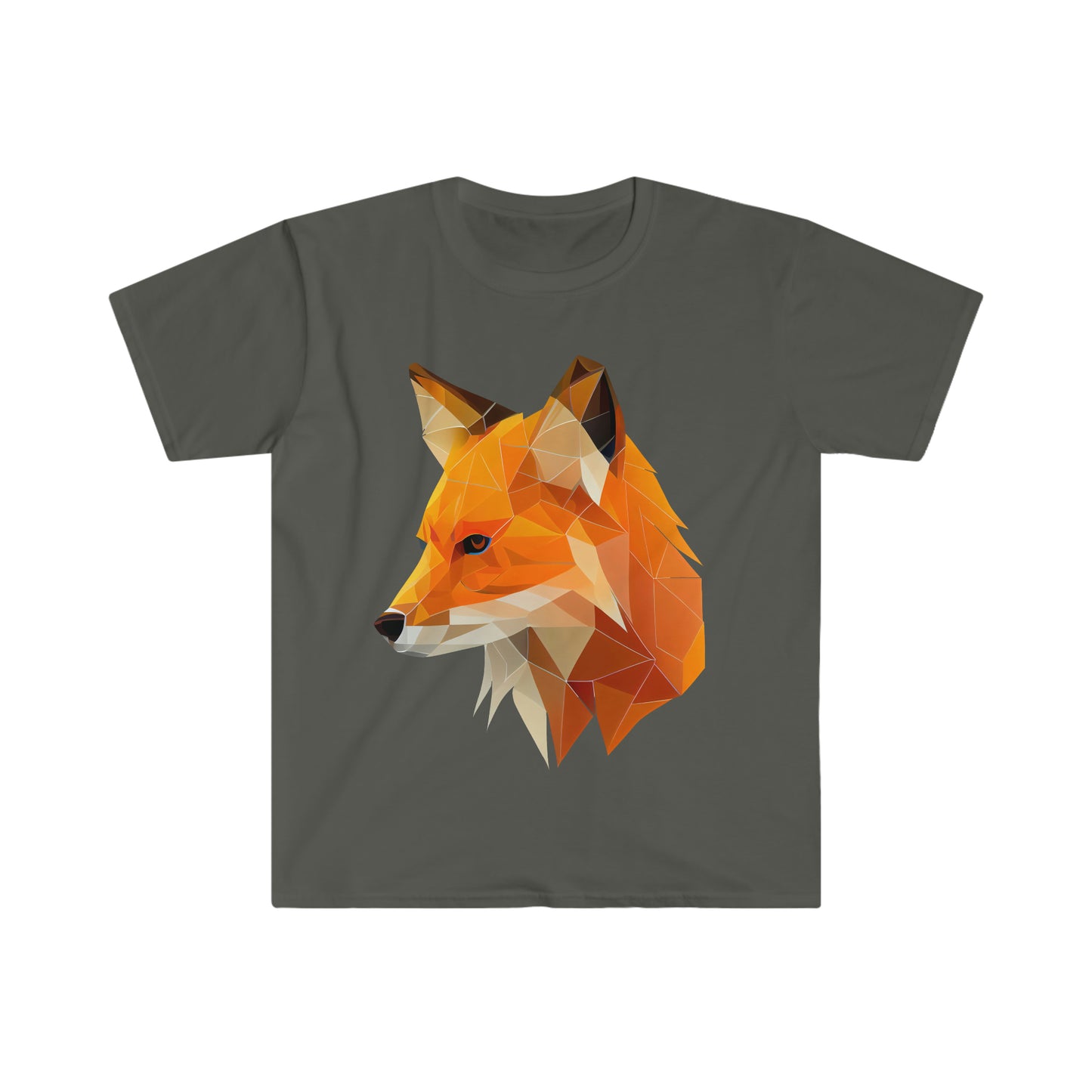 Cool Face of Fox Unisex Softstyle T-Shirt, Animal Lover Gift, Fox Lovers, Simple Shirt