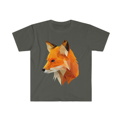 Cool Face of Fox Unisex Softstyle T-Shirt, Animal Lover Gift, Fox Lovers, Simple Shirt