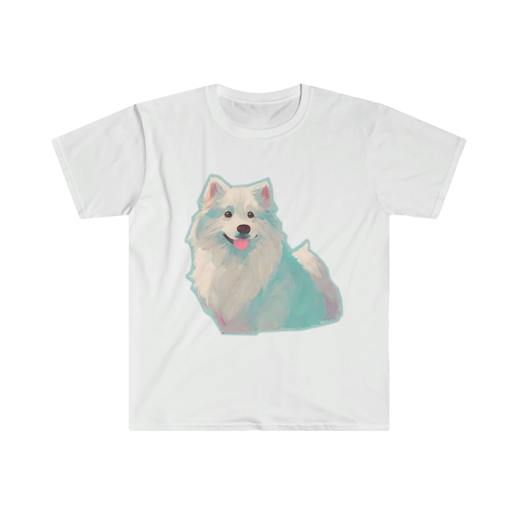 Cute Samoyed Dog Unisex Softstyle T-Shirt, Animal Lover Gift, Dog Lovers,  Simple Shirt