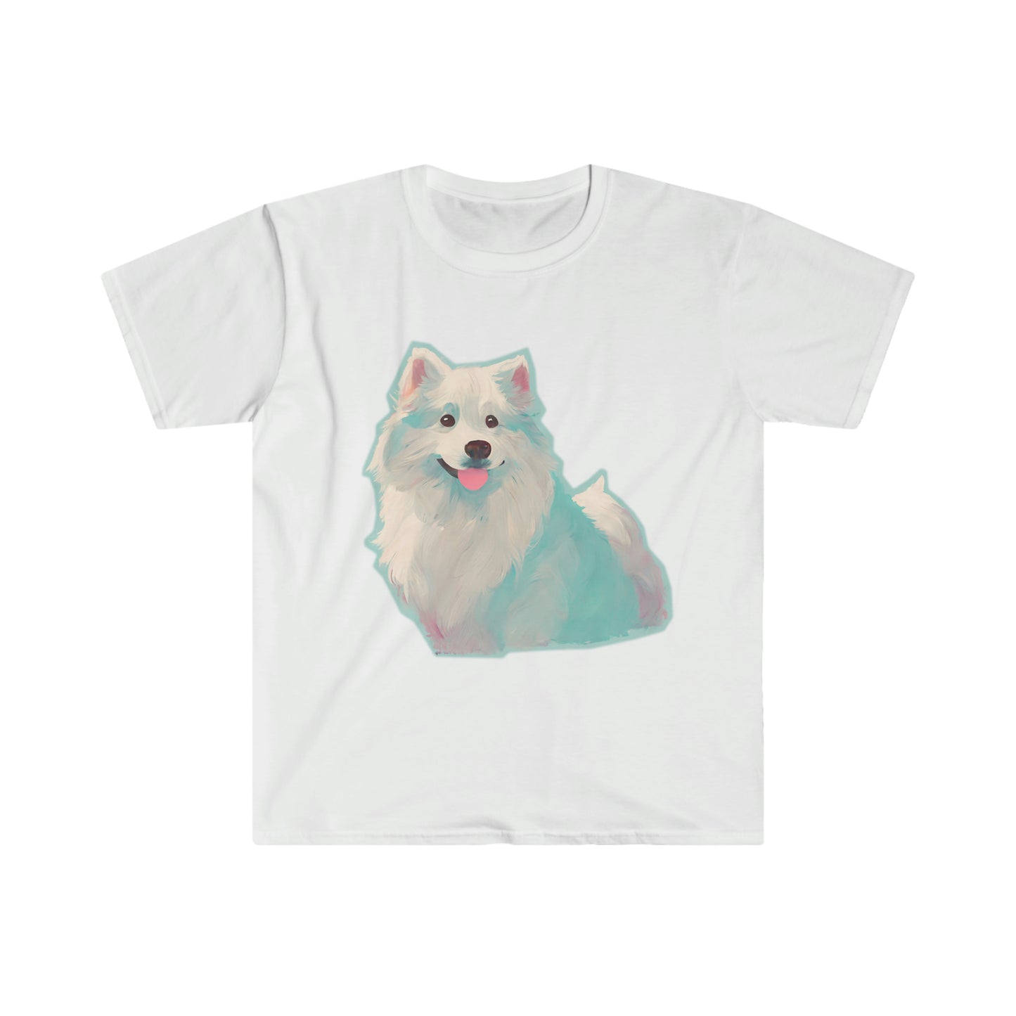 Cute Samoyed Dog Unisex Softstyle T-Shirt, Animal Lover Gift, Dog Lovers, Simple Shirt