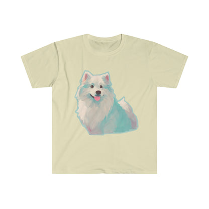 Cute Samoyed Dog Unisex Softstyle T-Shirt, Animal Lover Gift, Dog Lovers, Simple Shirt