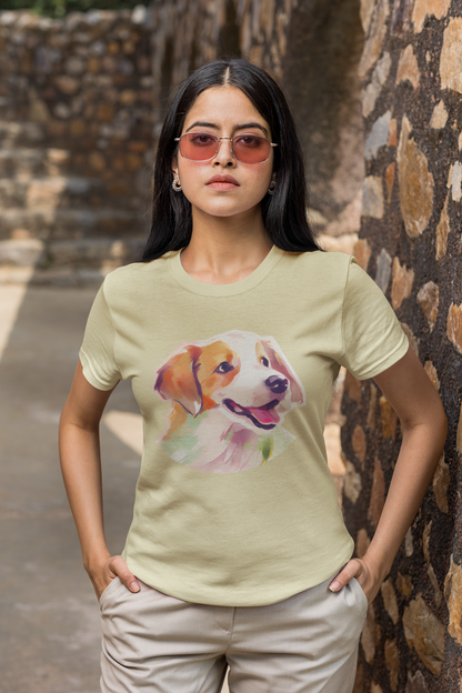 Cute Dog Unisex Softstyle T-Shirt, Animal Lover Gift, Dog Lovers, Simple Shirt