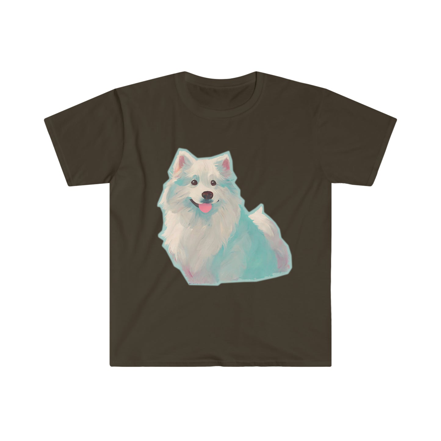 Cute Samoyed Dog Unisex Softstyle T-Shirt, Animal Lover Gift, Dog Lovers, Simple Shirt