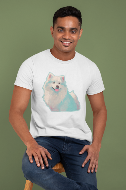 Cute Samoyed Dog Unisex Softstyle T-Shirt, Animal Lover Gift, Dog Lovers, Simple Shirt