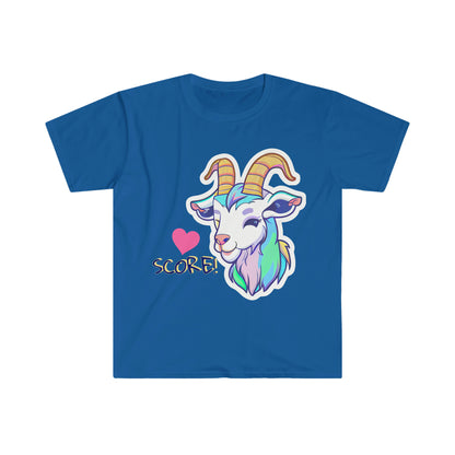 Cute Rainbow Goat Unisex Softstyle T-Shirt, Animal Lover Gift