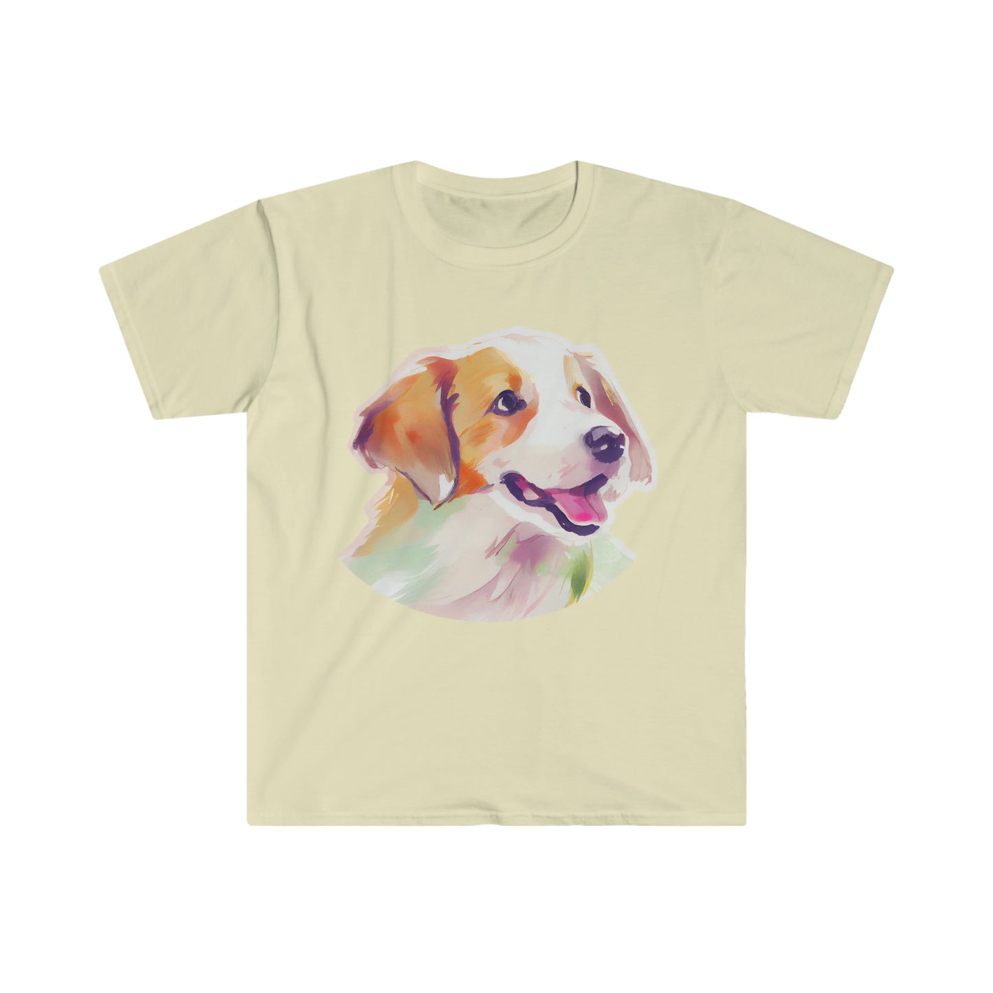 Cute Dog Unisex Softstyle T-Shirt, Animal Lover Gift, Dog Lovers, Simple Shirt