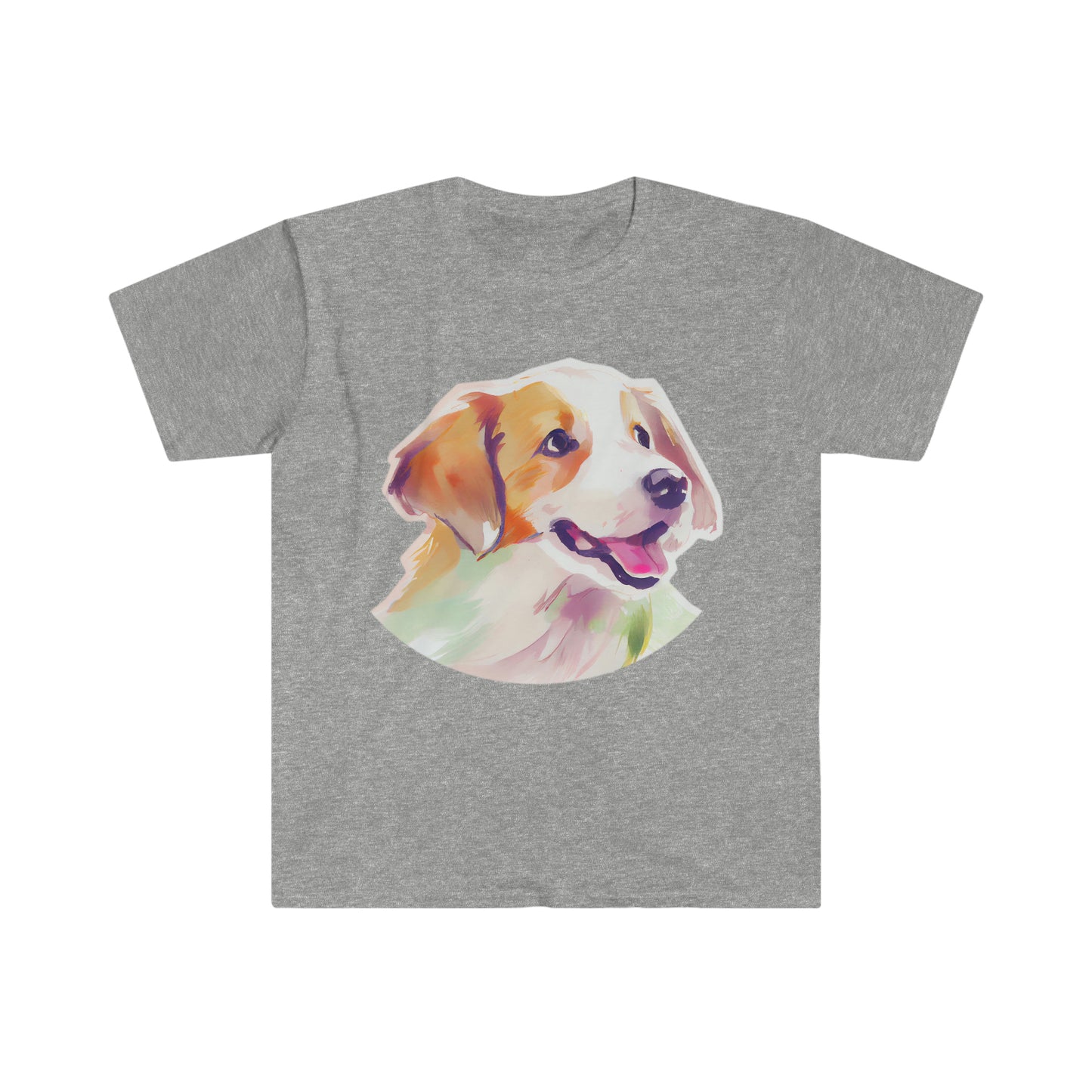 Cute Dog Unisex Softstyle T-Shirt, Animal Lover Gift, Dog Lovers, Simple Shirt