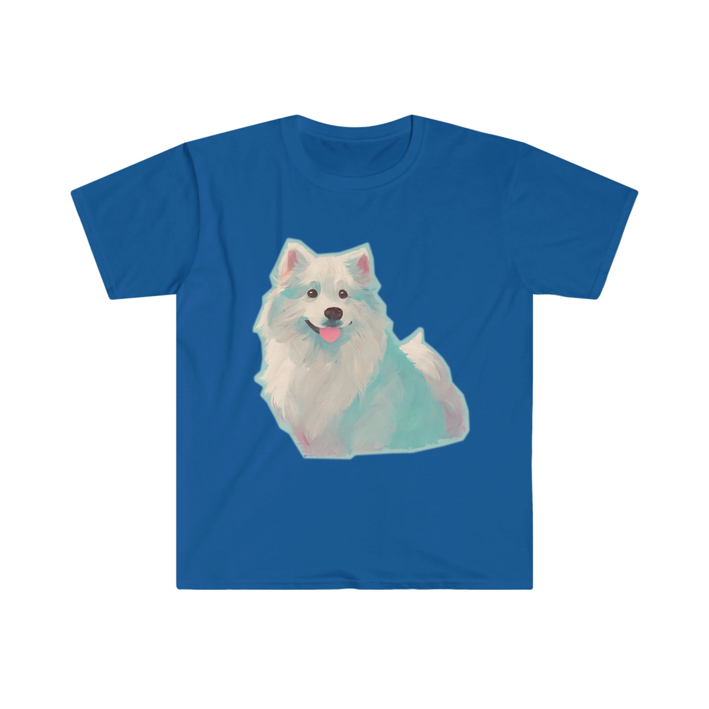 Cute Samoyed Dog Unisex Softstyle T-Shirt, Animal Lover Gift, Dog Lovers, Simple Shirt