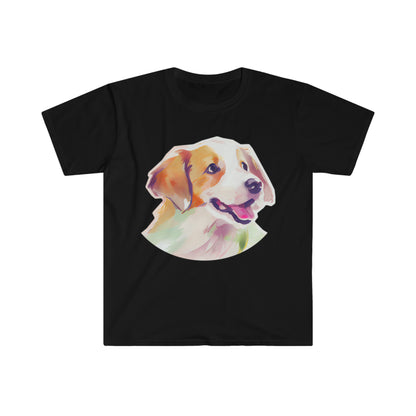 Cute Dog Unisex Softstyle T-Shirt, Animal Lover Gift, Dog Lovers, Simple Shirt