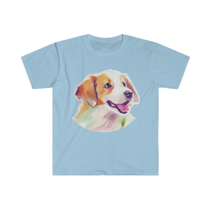 Cute Dog Unisex Softstyle T-Shirt, Animal Lover Gift, Dog Lovers, Simple Shirt