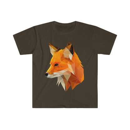 Cool Face of Fox Unisex Softstyle T-Shirt, Animal Lover Gift, Fox Lovers, Simple Shirt