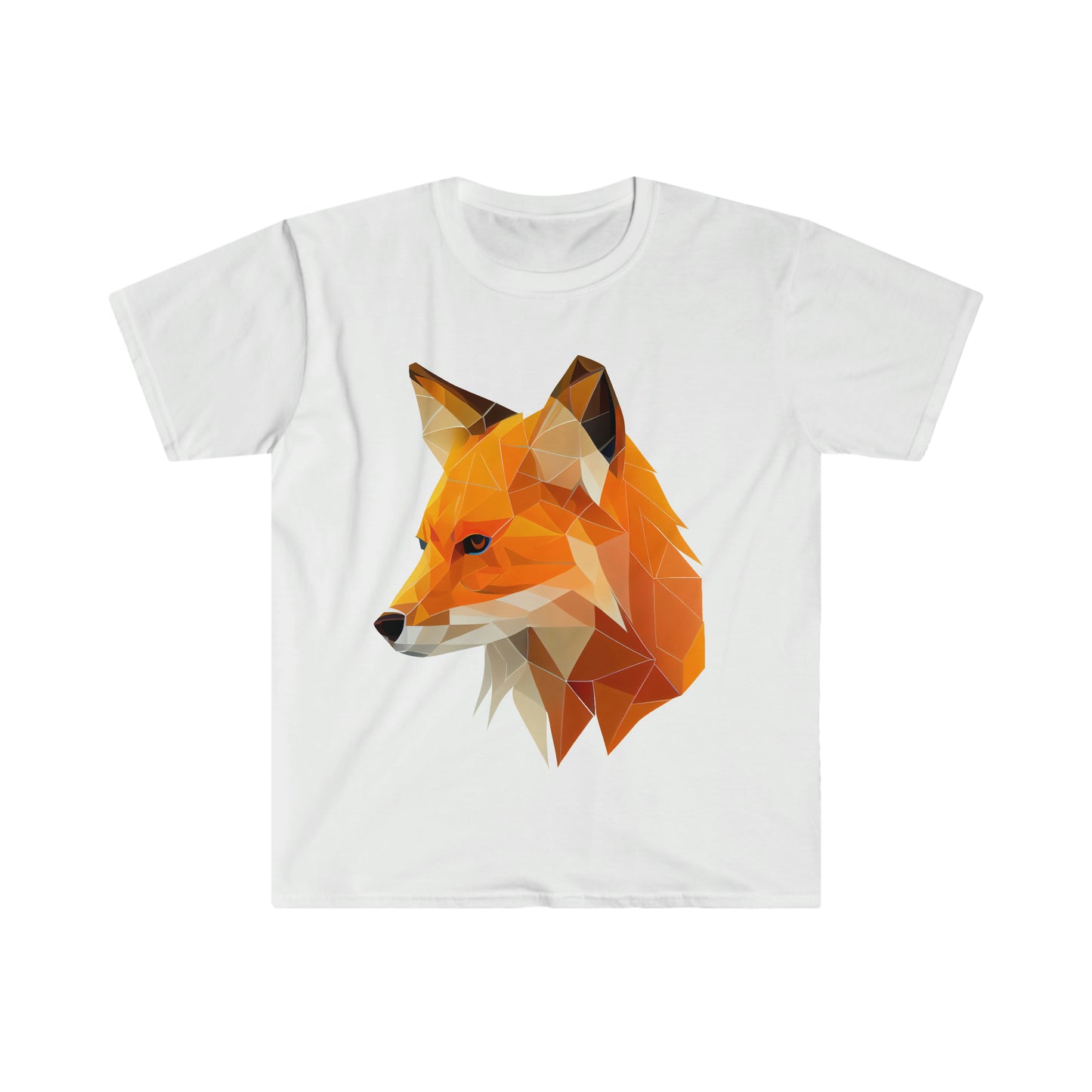 Cool Face of Fox Unisex Softstyle T-Shirt, Animal Lover Gift, Fox Lovers, Simple Shirt