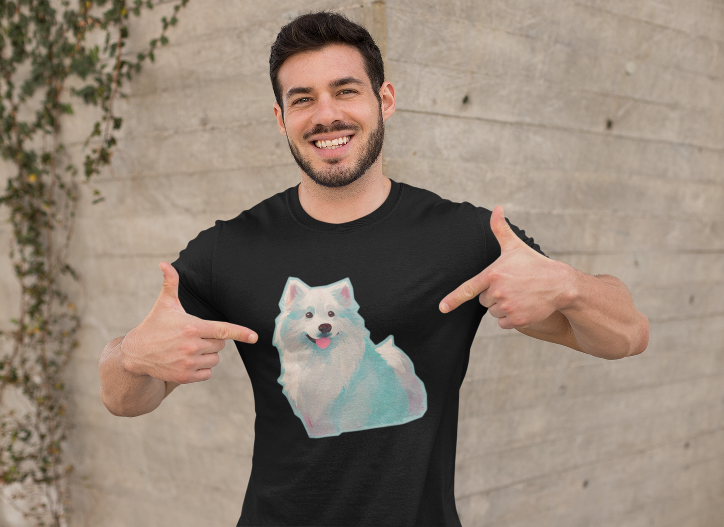 Cute Samoyed Dog Unisex Softstyle T-Shirt, Animal Lover Gift, Dog Lovers, Simple Shirt