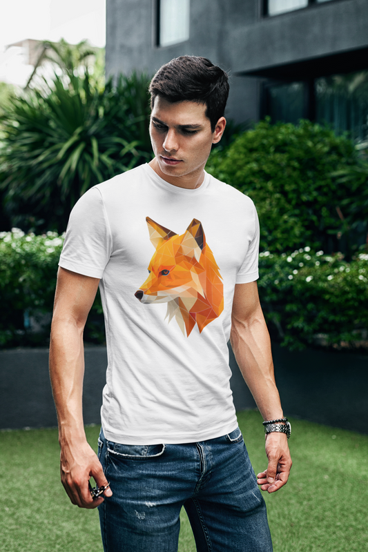 Cool Face of Fox Unisex Softstyle T-Shirt, Animal Lover Gift, Fox Lovers, Simple Shirt