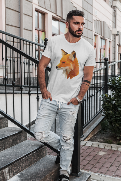 Cool Face of Fox Unisex Softstyle T-Shirt, Animal Lover Gift, Fox Lovers, Simple Shirt